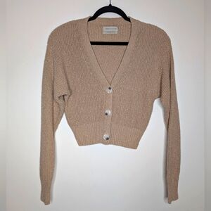 Urban Outfitters Women's Sweater Cardigan Small Tan